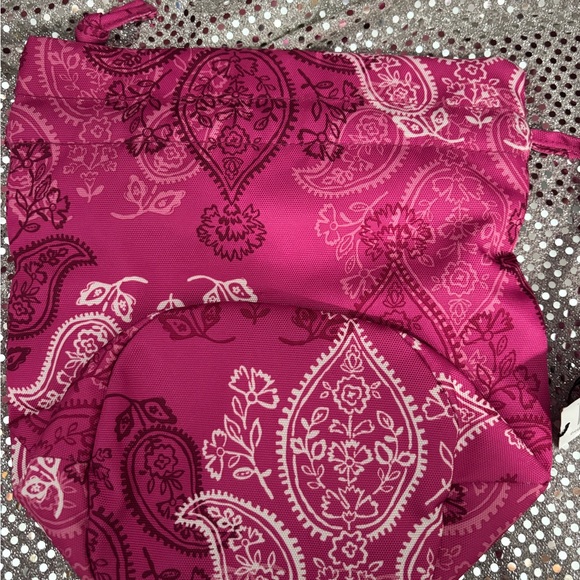 Vera Bradley Pink Drawstring Bag - Picture 4 of 5